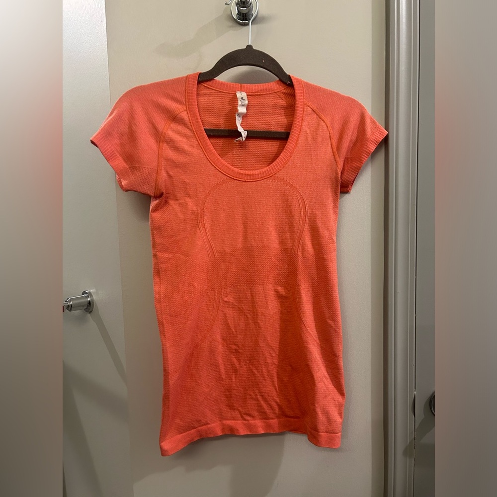 lululemon Orange Short Sleeve Tee